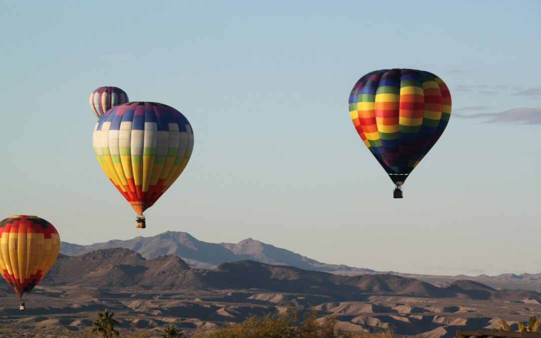 Hot air balloons over Lake Havasu